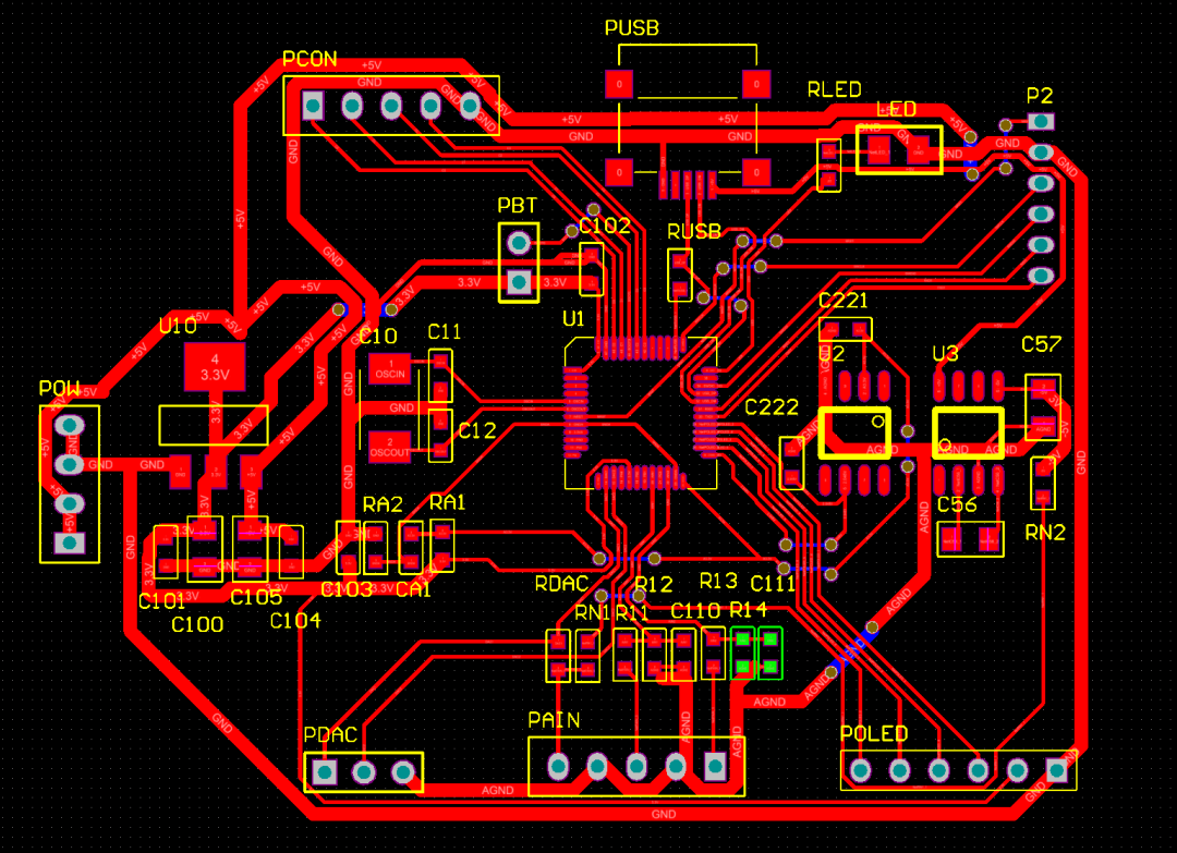 Experimental circuit PCB
